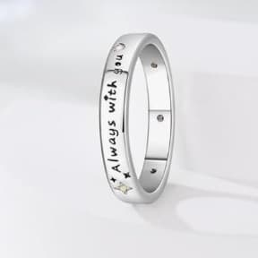 Give your Valentine a Sterling silver With you Ring size 8 - Thumbnail 4