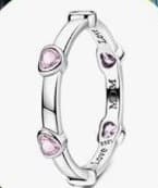 Get your daughter a Valentine's 925 Glitter Pink Heart Ring 7/8 comes w/ giftbag - Thumbnail 5