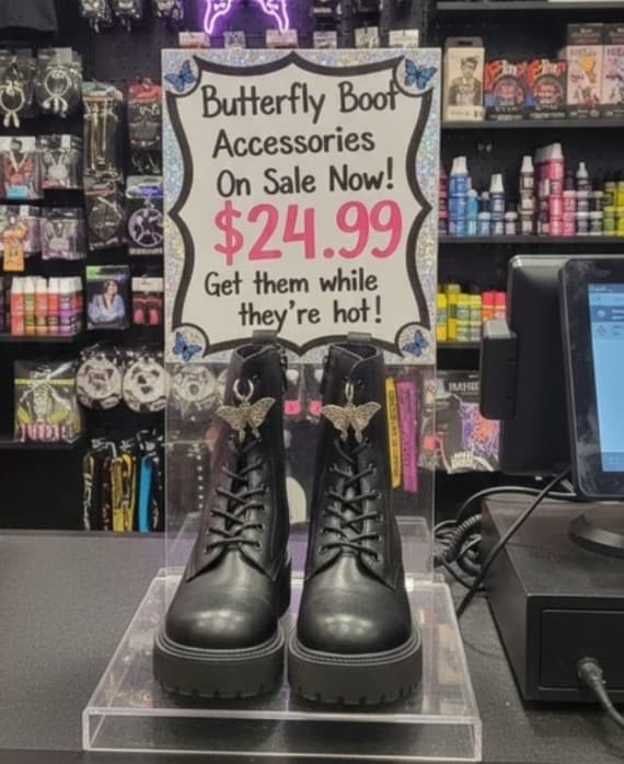 Butterfly Boot Accessories in Silver by Butter - Thumbnail 6