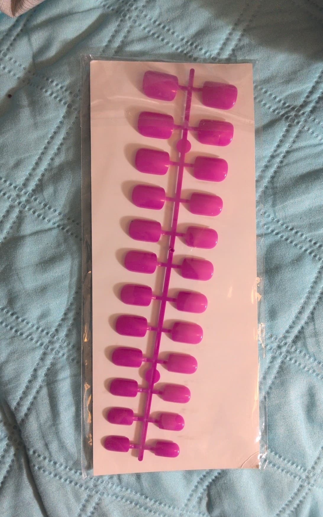 Neon Pink and White Press On Nail Set Update New photos of the ones that I have. - Thumbnail 5