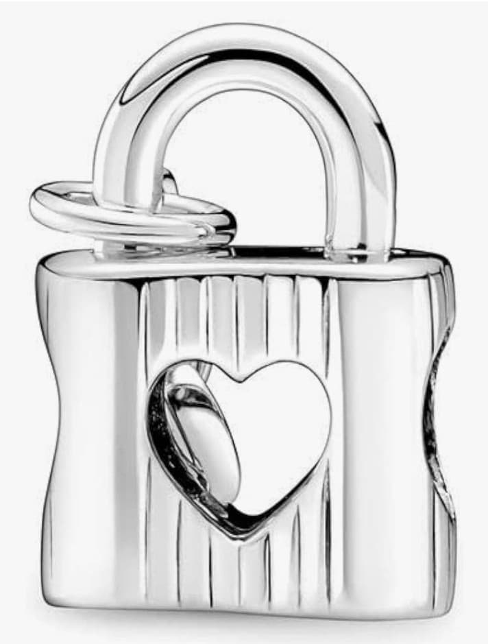 Sterling silver 925 padlock with key perfect Valentine's Day Gift - Thumbnail 3