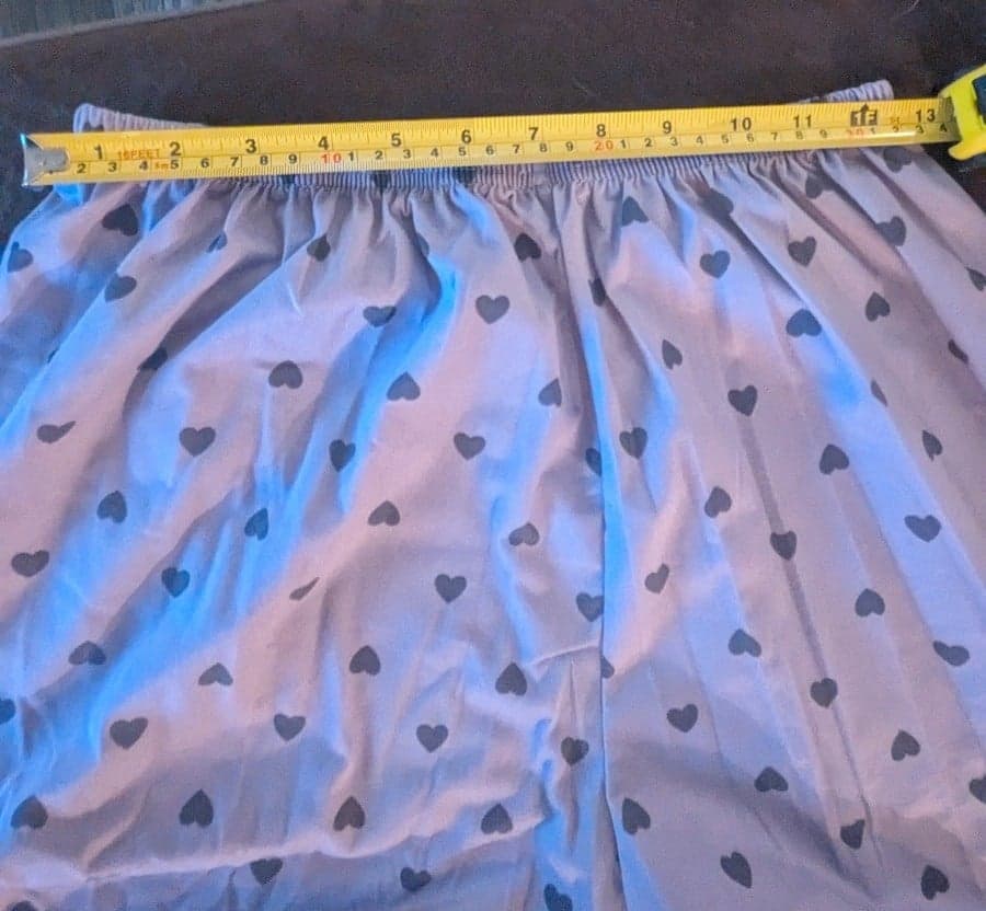 Cotton Flannel Valentine's Pajamas Light Purple With Dark Purple Hearts size XL - Thumbnail 8