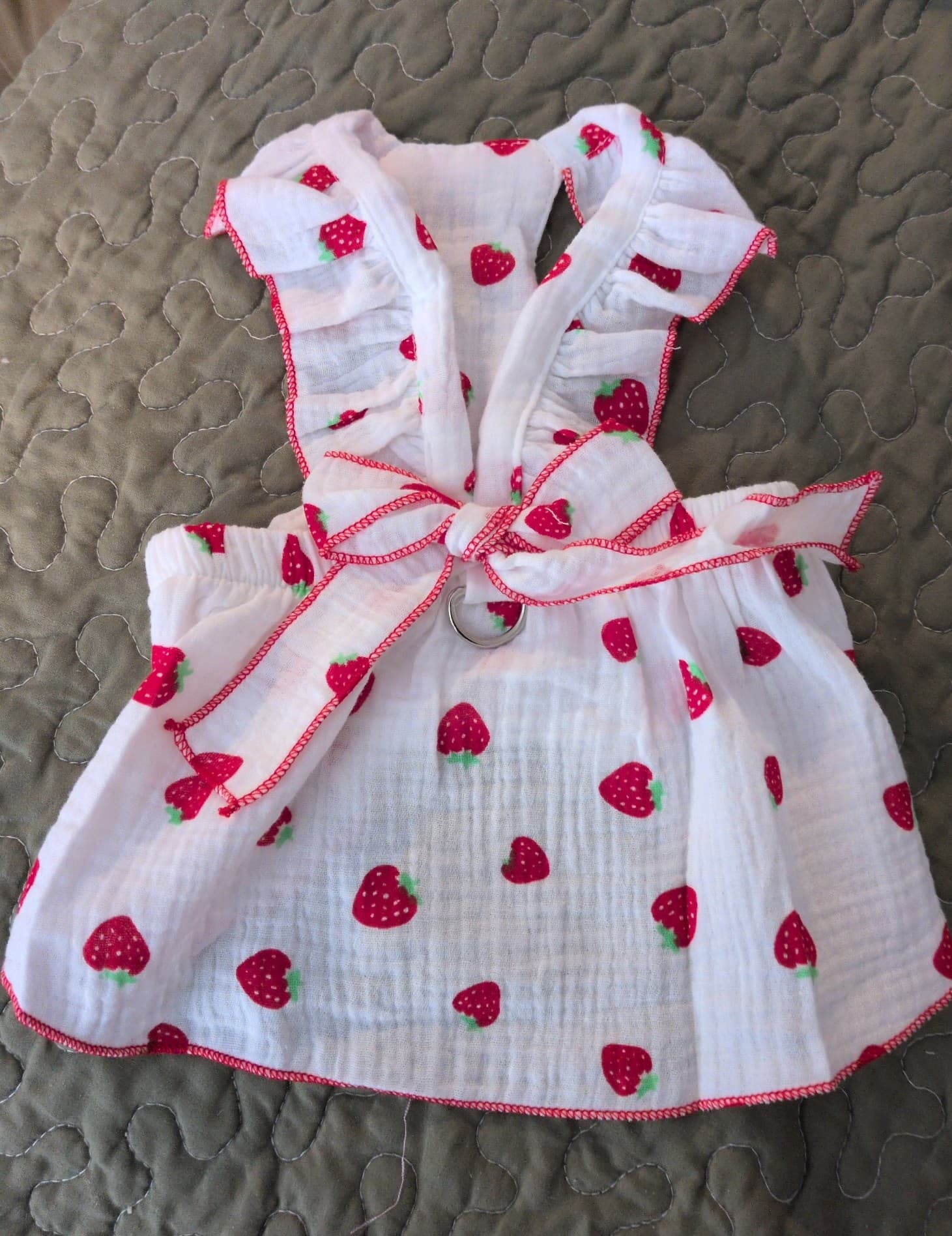 Cat or Dog Strawberry shortcake Dress Size Medium 8-13 pounds - Image 1