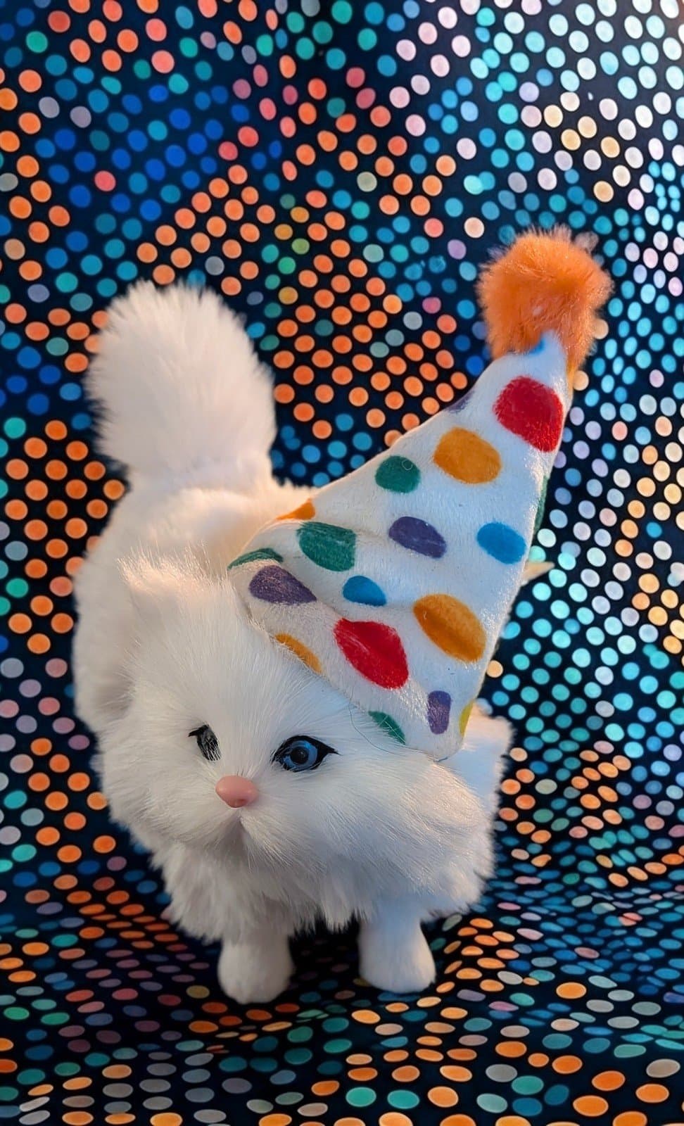 Cute, soft & realistic white furry cat with blue eyes - Thumbnail 10