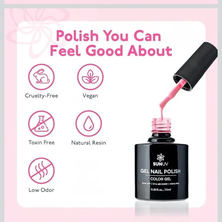 6 UV Gel Nail Polish Set Brand New never Used! - Thumbnail 5