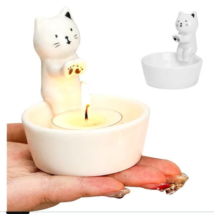 The most adorable KITTEN candlestick holder ever ! - Thumbnail 5