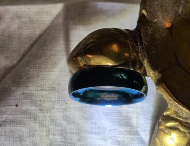 Spikes Stainless Steel Blue Ring - Thumbnail 4