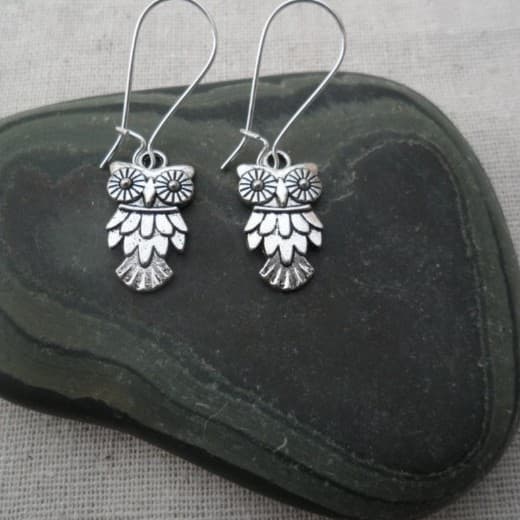 Boho style owl design earrings Nwt - Thumbnail 5