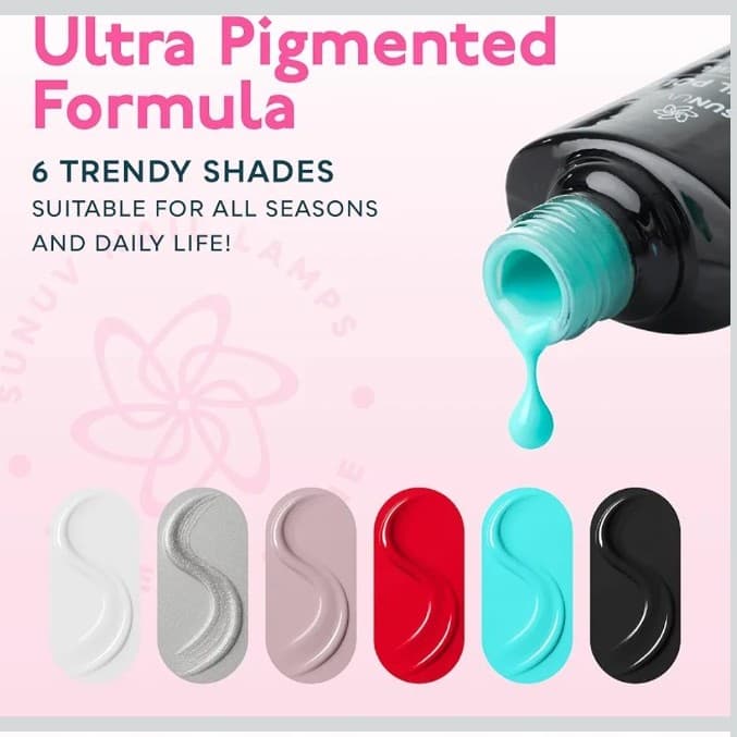 6 UV Gel Nail Polish Set Brand New never Used! - Thumbnail 2