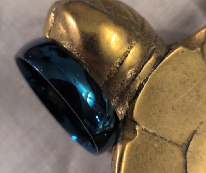 Spikes Stainless Steel Blue Ring - Thumbnail 9