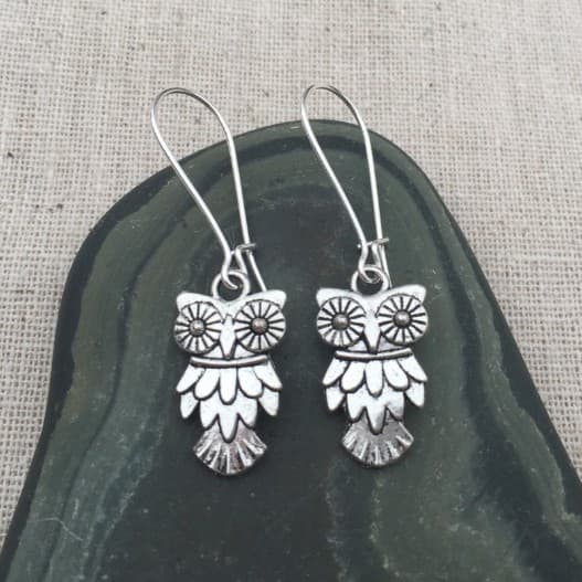 Boho style owl design earrings Nwt - Thumbnail 2
