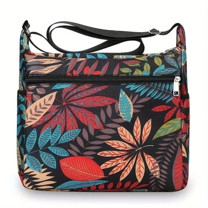 Sporto Red and Blue Shoulder Bag with Vibrant Leaf ! - Thumbnail 4