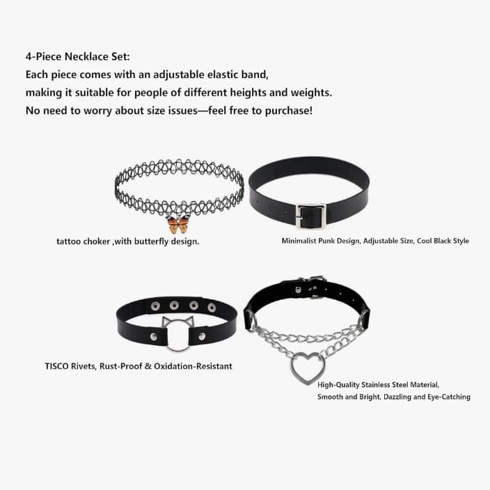 HT 4 piece Choker Set Comes with a Valentine's Day gift for your partner. - Thumbnail 5