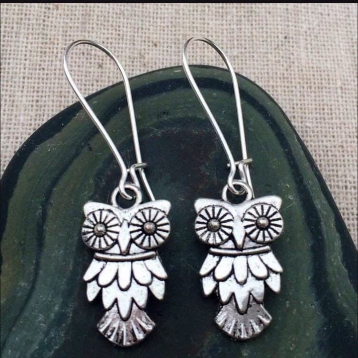 Boho style owl design earrings Nwt - Image 1