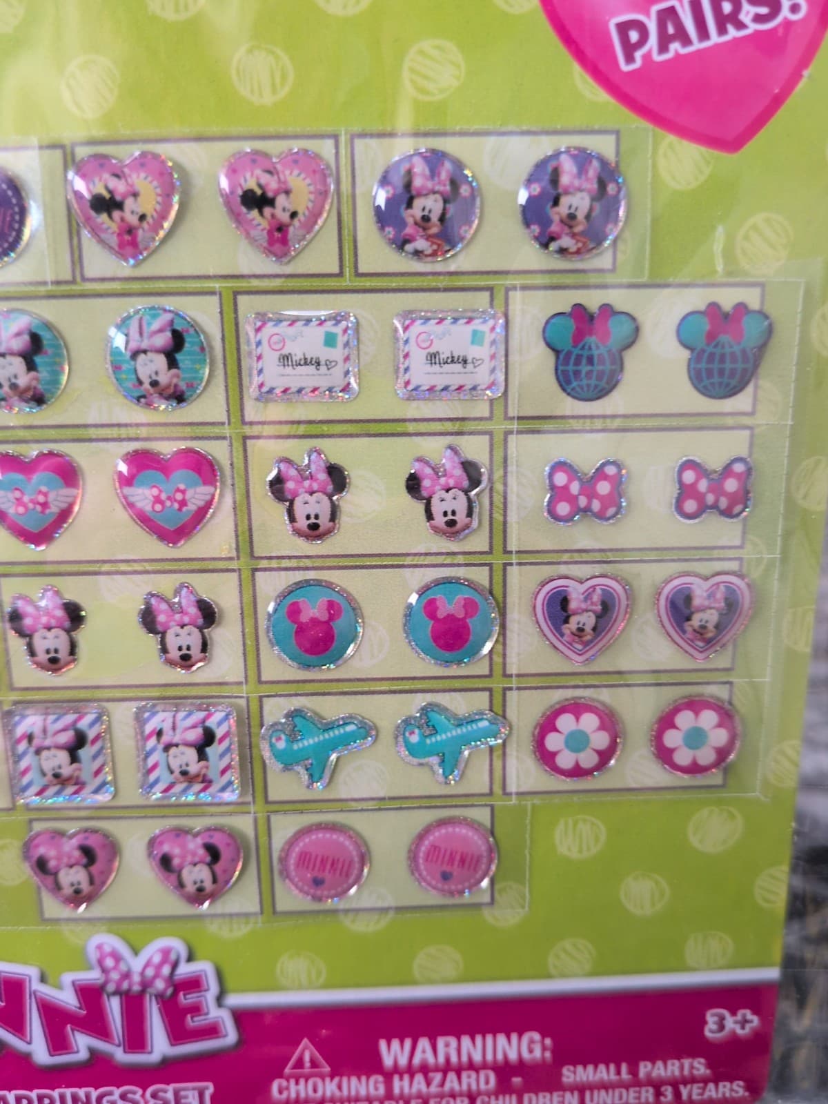 Bulk Disney Earring sticker set of 5 packages 24 pairs per package - Thumbnail 4