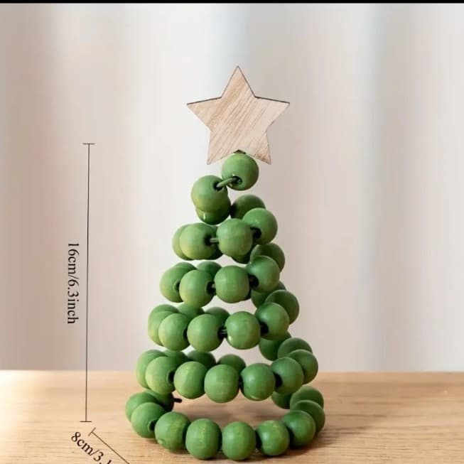 Luxury Artisan Beaded Christmas Tree Set - 5pc Modern Nordic Holiday Decor - Thumbnail 6