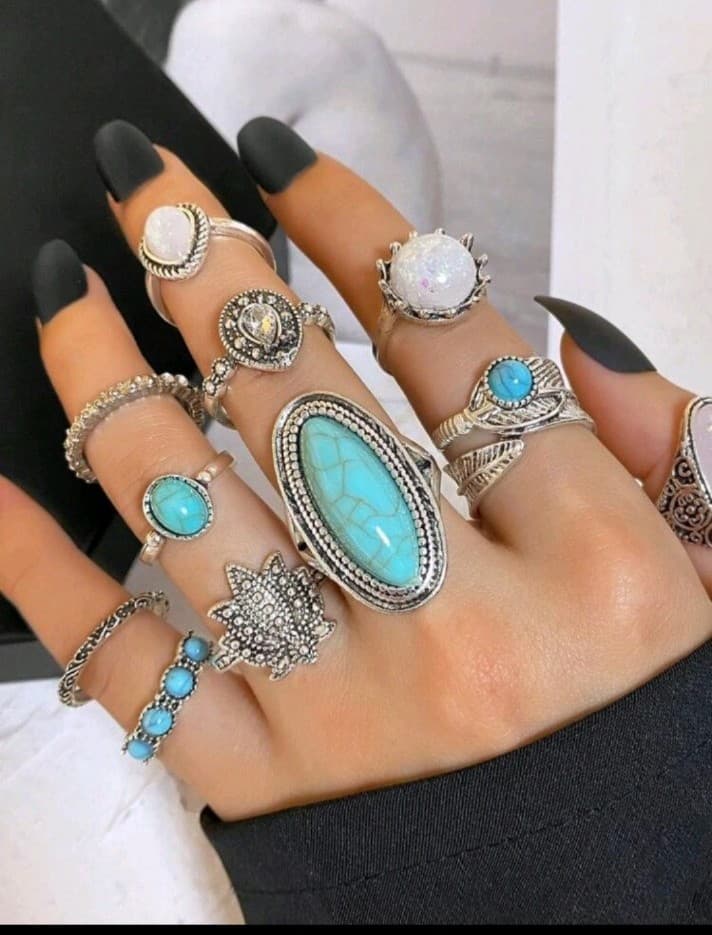 36 boho style rings - Thumbnail 2