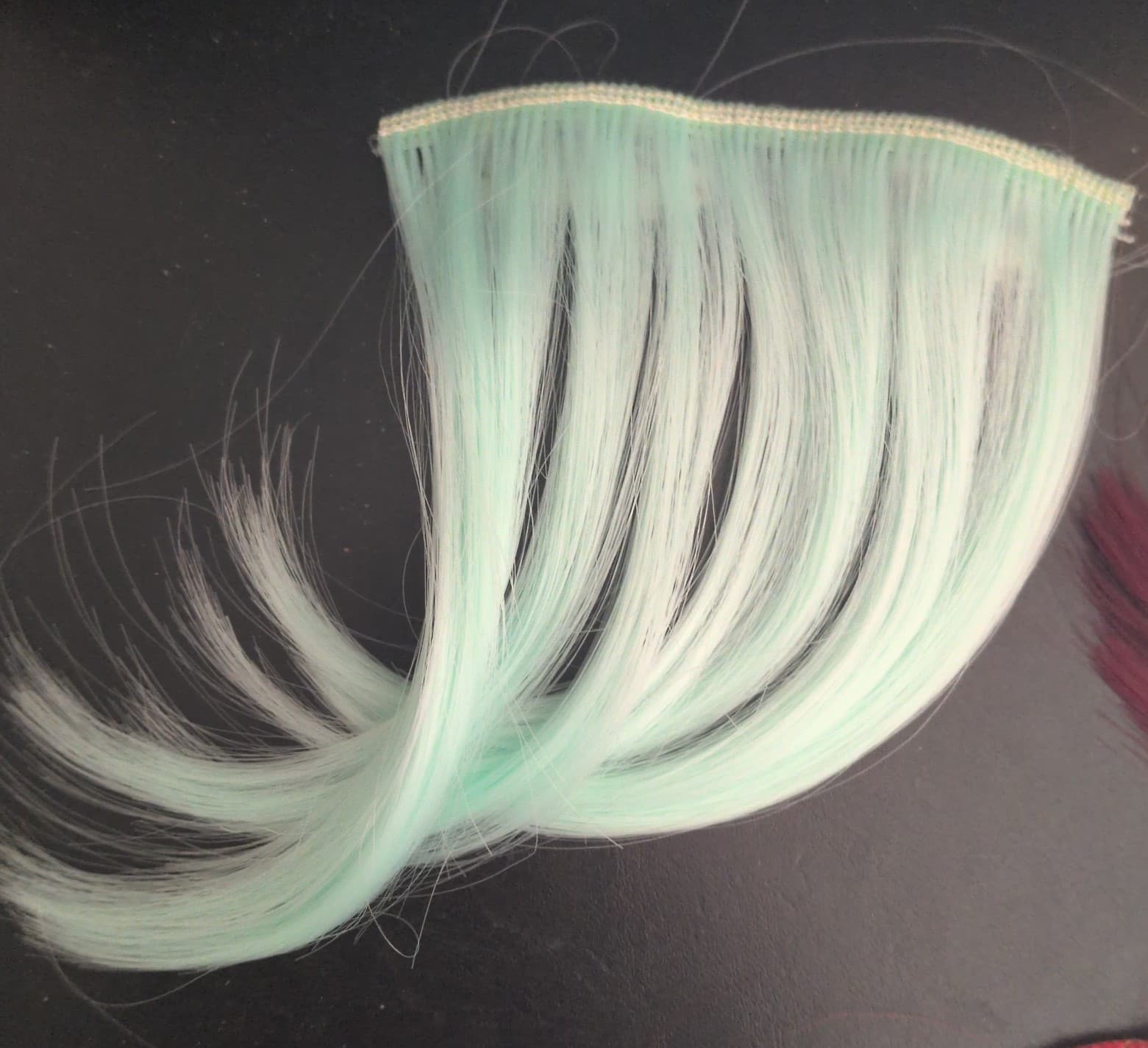 Hot topic Cotton candy blue bang clip in Hair extension - Image 1
