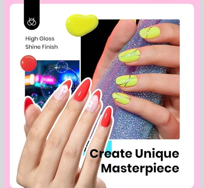 °°°Neon bubbles°°° UV gel nail polish - Thumbnail 4