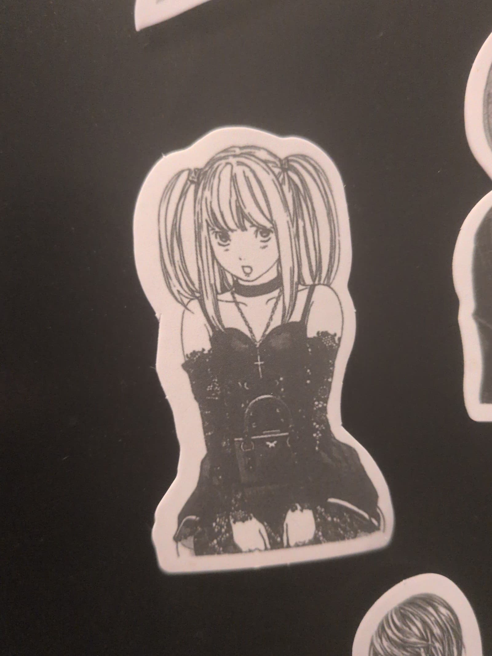28 black and white anime stickers - Thumbnail 12