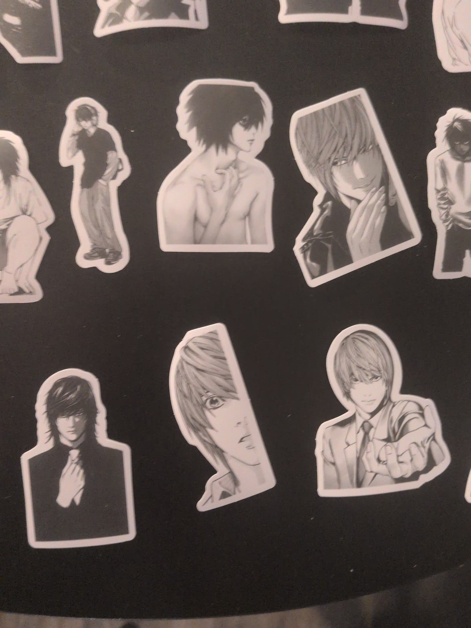 28 black and white anime stickers - Thumbnail 9