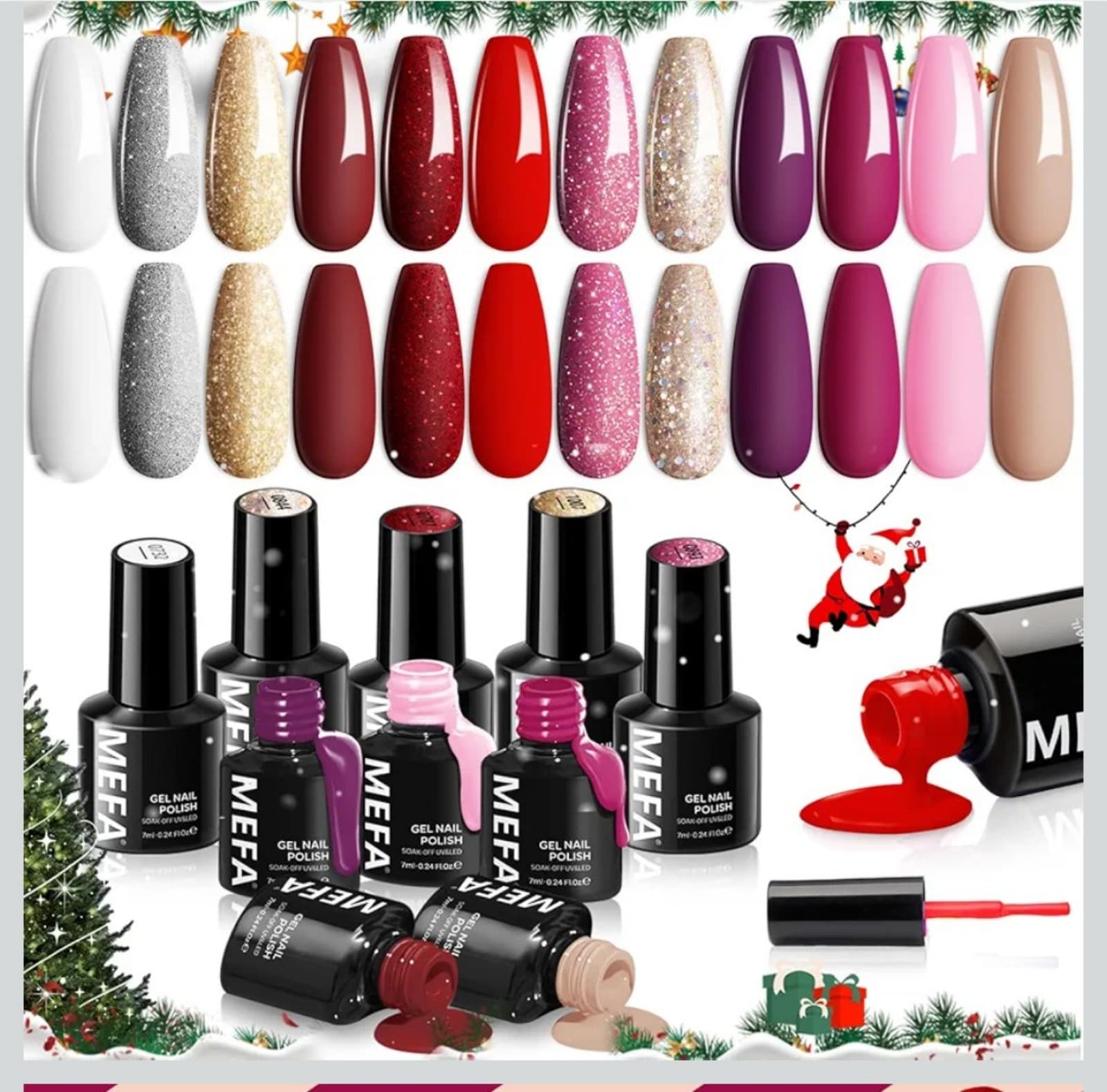 UV Gel Nail Polish 12 Christmas colors ! - Image 1