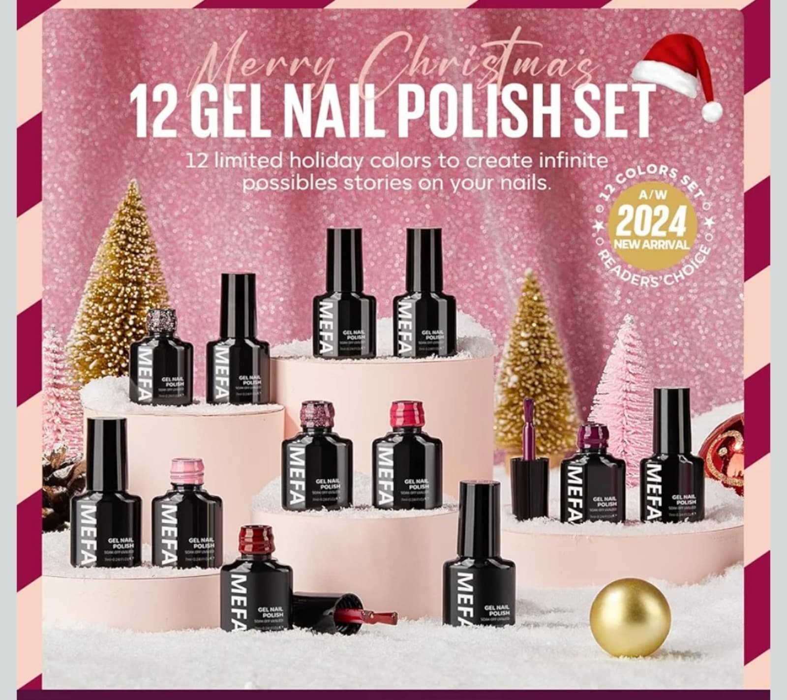 UV Gel Nail Polish 12 Christmas colors ! - Thumbnail 9