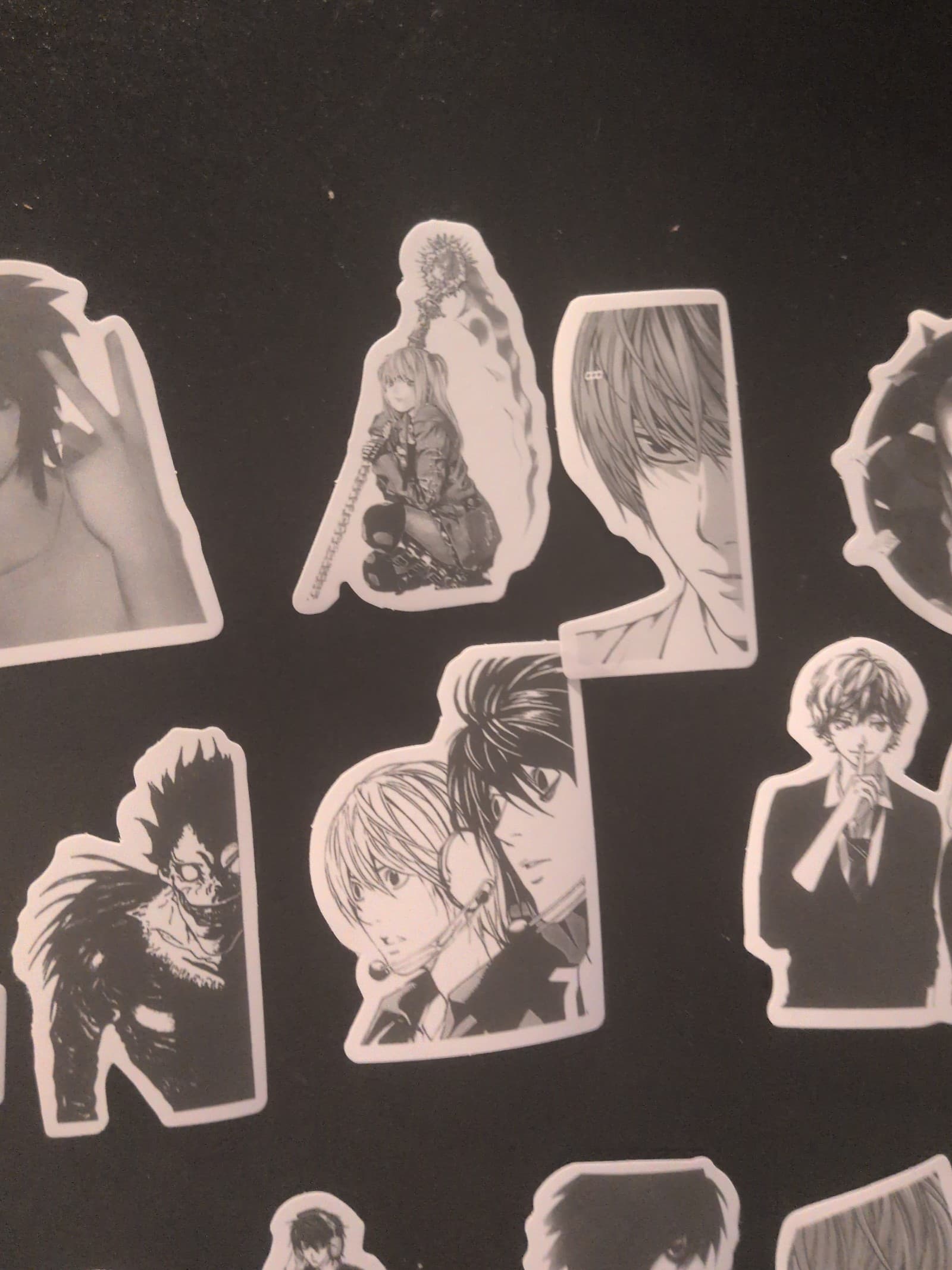 28 black and white anime stickers - Thumbnail 3