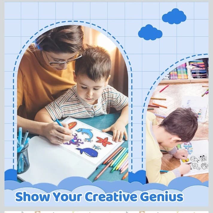 Shrink Paper Kit, 160 Pieces Art Craft Kit Including 25 Patterned Shrink Plastic - Thumbnail 7