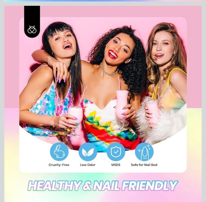 Neon UV nail polish 6 colors - Thumbnail 6