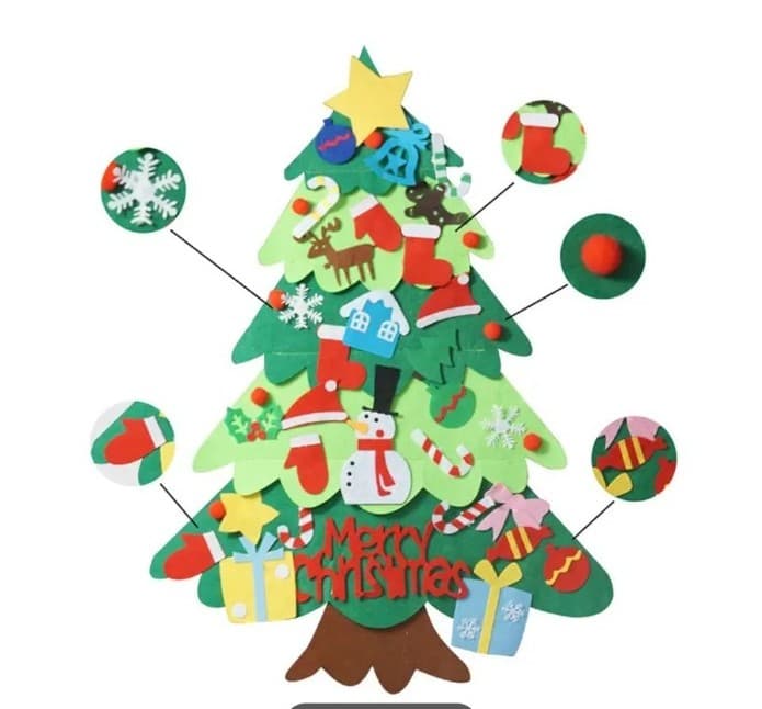 Large 38 × 5 DIY Felt Christmas Tree - Image 1