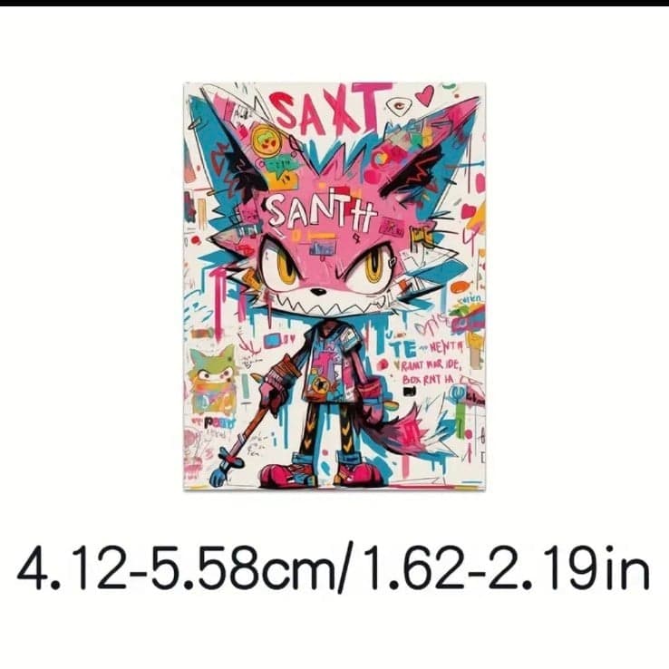 Pink and Black Graphic Creature Stickers 20 pack - Thumbnail 9