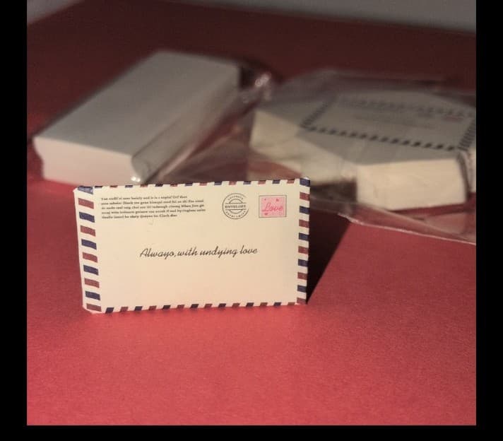 Perfect for Valentine's Day Red White& Black Mini Stationery Set Comes W) - Thumbnail 2