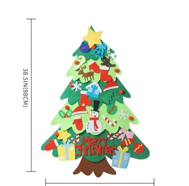 Large 38 × 5 DIY Felt Christmas Tree - Thumbnail 3