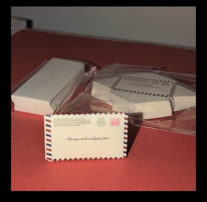 Perfect for Valentine's Day Red White& Black Mini Stationery Set Comes W) - Image 1