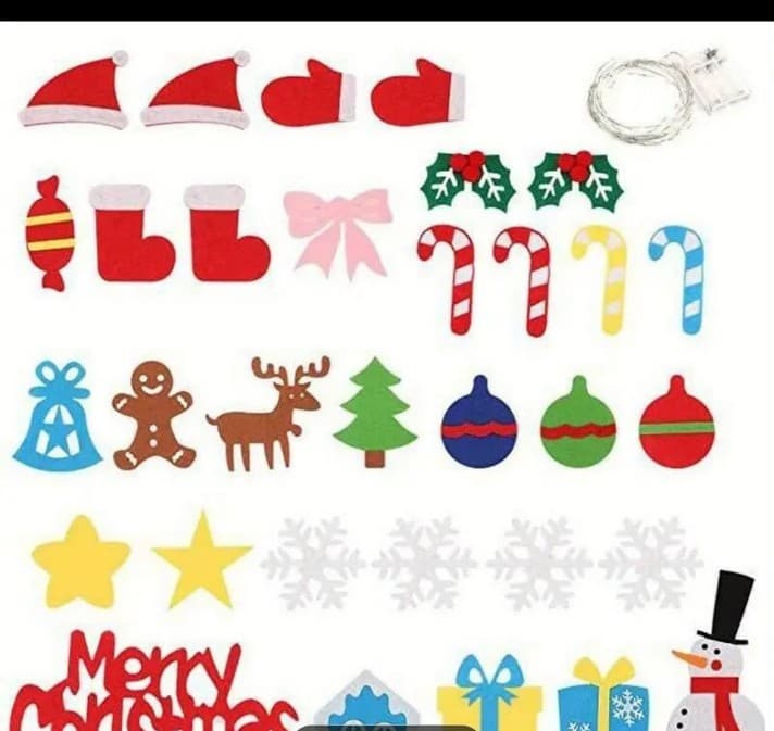 Large 38 × 5 DIY Felt Christmas Tree - Thumbnail 4