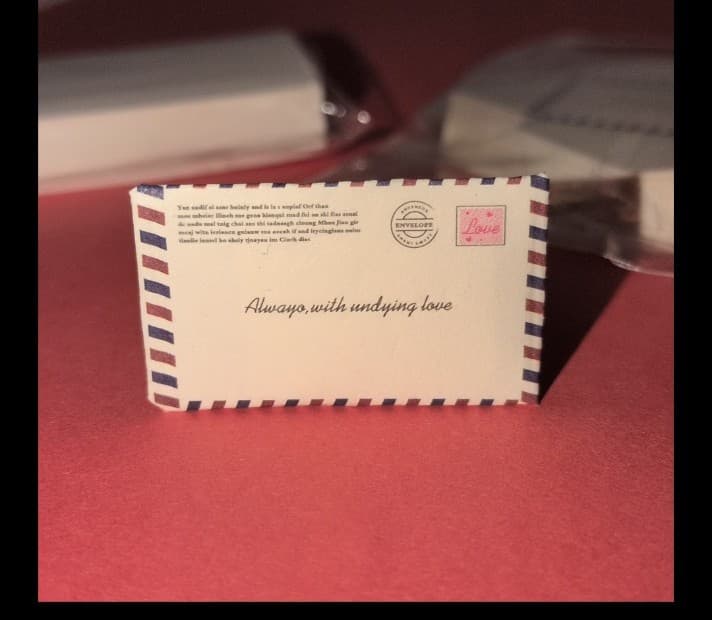 Perfect for Valentine's Day Red White& Black Mini Stationery Set Comes W) - Thumbnail 3