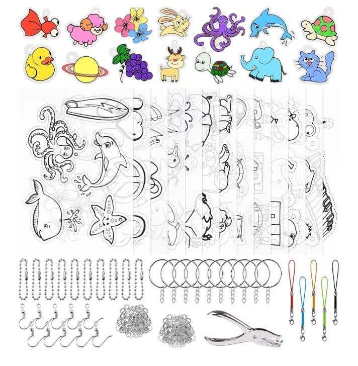 Shrink Paper Kit, 160 Pieces Art Craft Kit Including 25 Patterned Shrink Plastic - Image 1