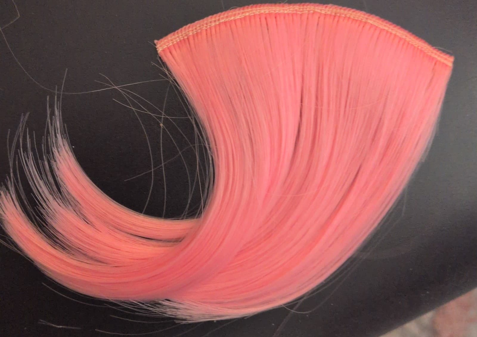 Hot topic dark pink bang clip in hair extension - Thumbnail 2