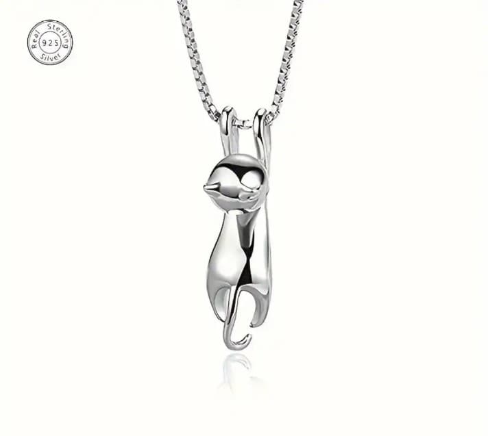 Kay Jewelers Sterling Silver Cat Necklace - Thumbnail 4