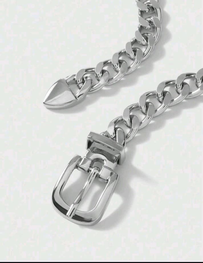 Hot topic Chunky Silver Chain Choker Necklace - Thumbnail 8