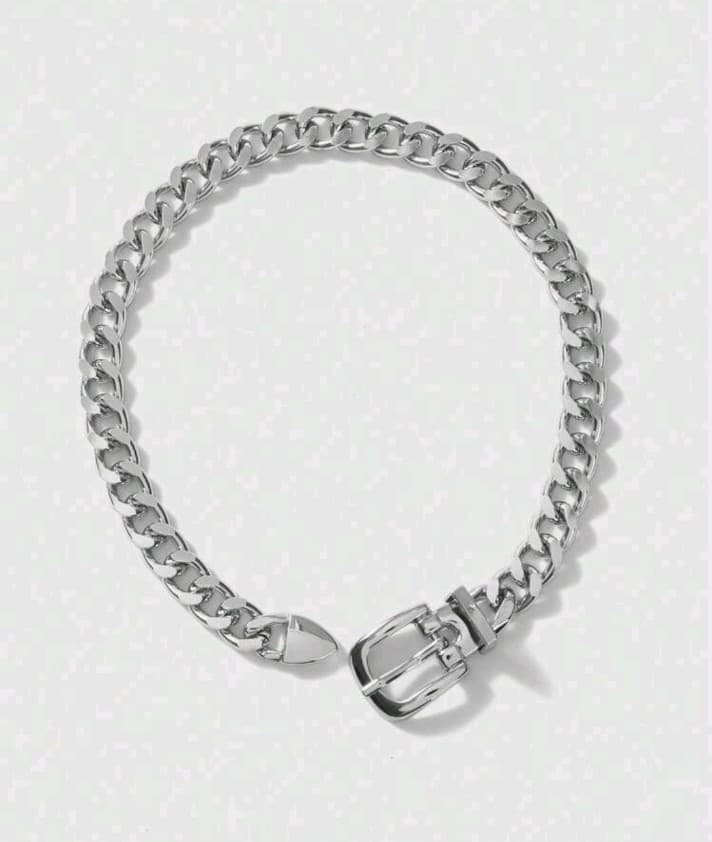 Hot topic Chunky Silver Chain Choker Necklace - Thumbnail 5