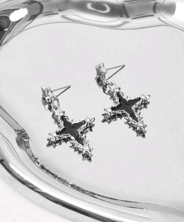 Hot topic Silver Cross Earrings - Image 1