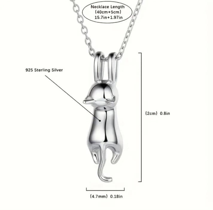 Kay Jewelers Sterling Silver Cat Necklace - Thumbnail 3