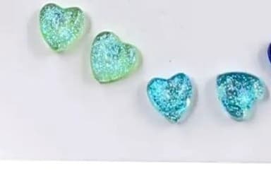 Heart-Shaped Multicolor Earrings Set - Thumbnail 3
