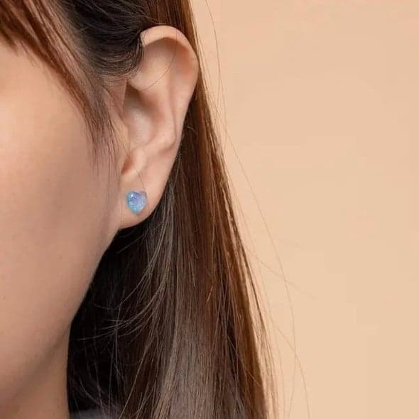 Heart-Shaped Multicolor Earrings Set - Thumbnail 5