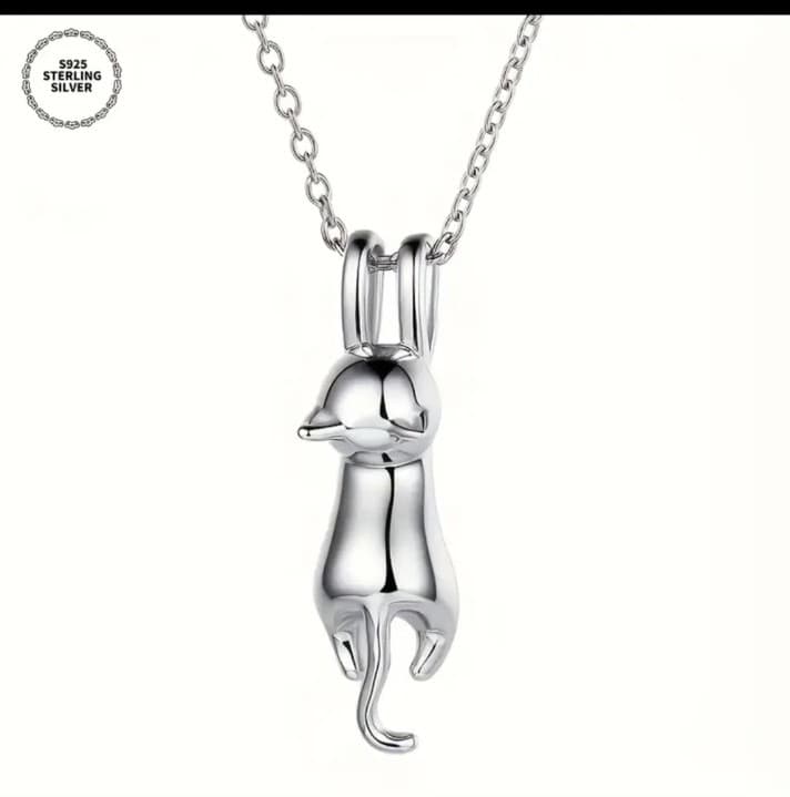 Kay Jewelers Sterling Silver Cat Necklace - Image 1