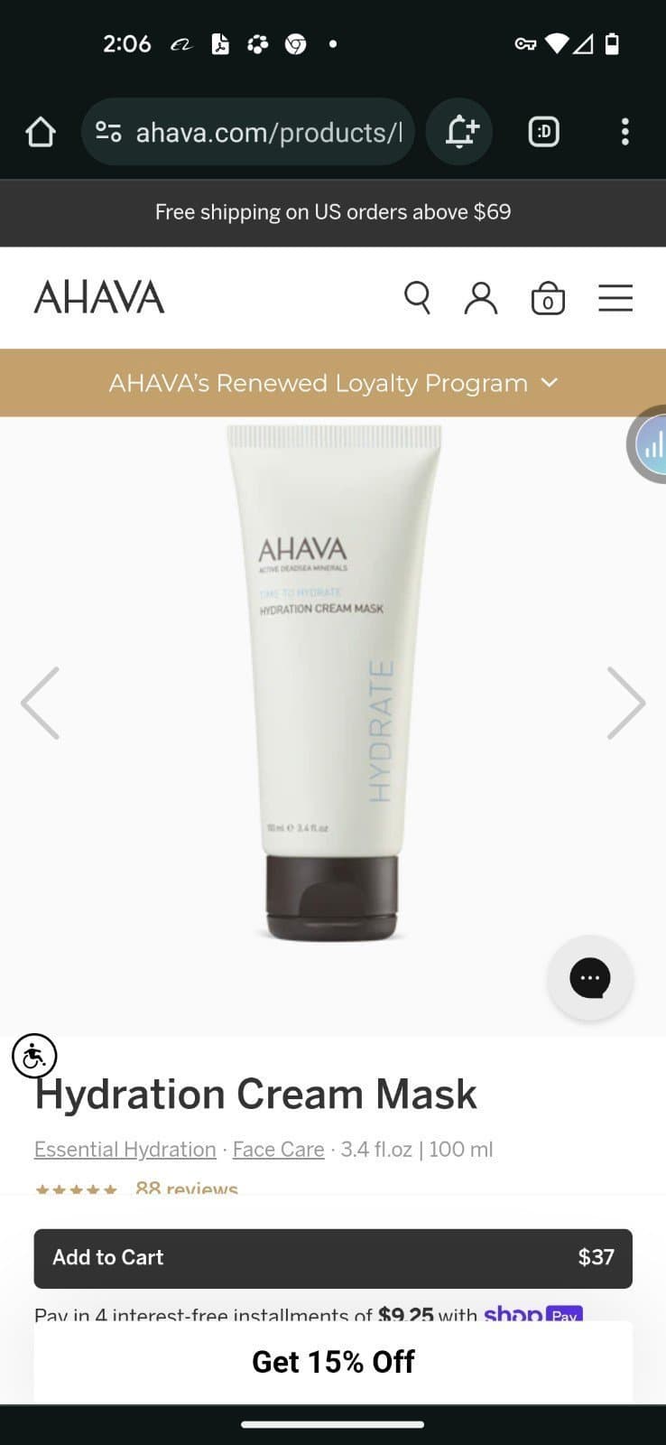 Ahava hydration cream mask TIME TO HYDRATE - Thumbnail 7