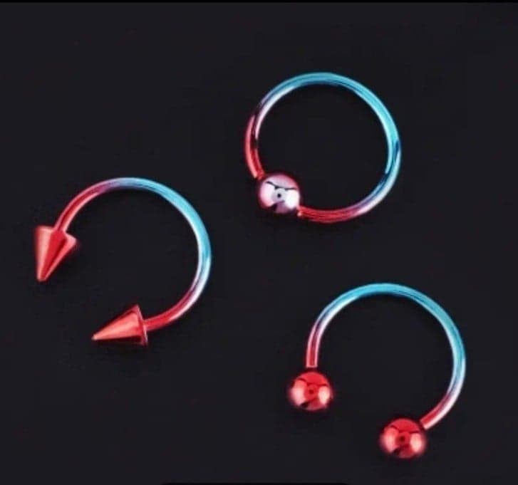 1 Set Stainless Steel Horseshoe C BodyJewelry - septum/nose/lips ect. - Image 1