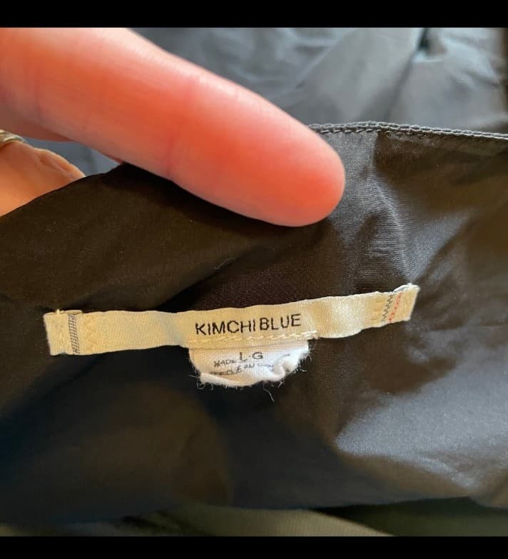 Kimchi Blue by Urban Outfitters Grunge Goth Girlie Off Shoulder Bow Detail Dress - Thumbnail 2